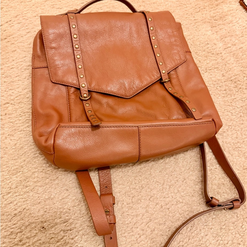 Lucky Brand Tan Leather Backpack